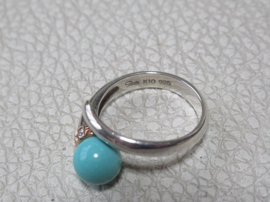 S*2様 ◆美品◆スタージュエリー リング K10 925 ターコイズ ダイヤモ