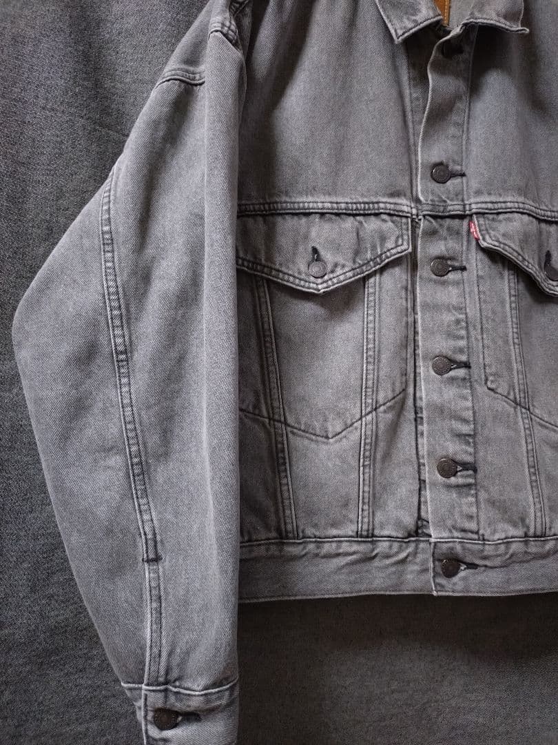 【シルエット良】LEVI'S PREMIUM トラッカー グレー BIG E S