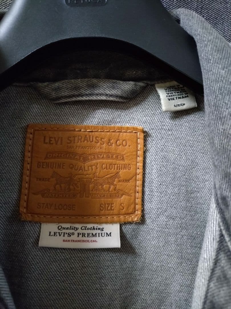 【シルエット良】LEVI'S PREMIUM トラッカー グレー BIG E S