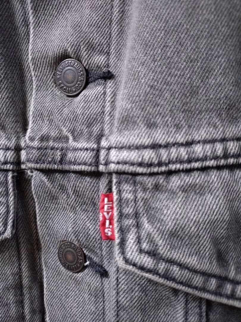 【シルエット良】LEVI'S PREMIUM トラッカー グレー BIG E S