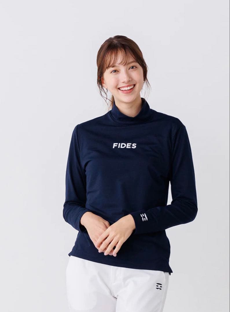 【新品】FIDES モックネック ネイビー M