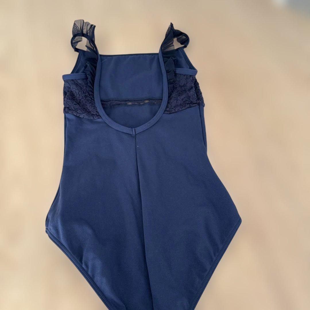 美品☆チャコット ネイビー バレエレオタード 150J~155J