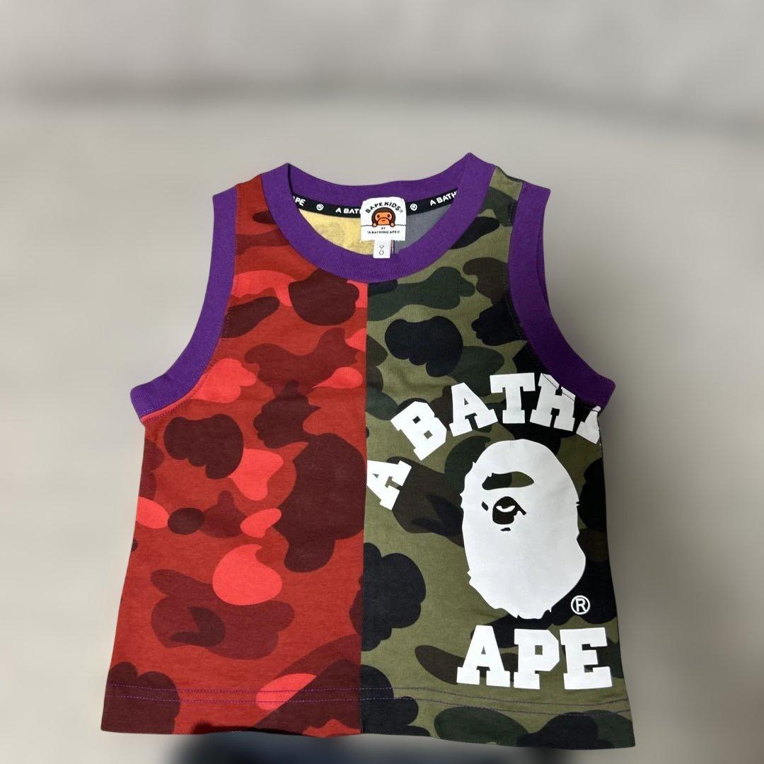 BAPE KIDS タンクトップ＆デニムショーツセット90cm正規品