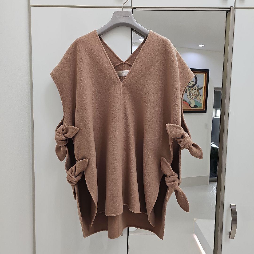 美品【Heve】ヘイブ リボンウールリバージレ ベスト 定価41,800円