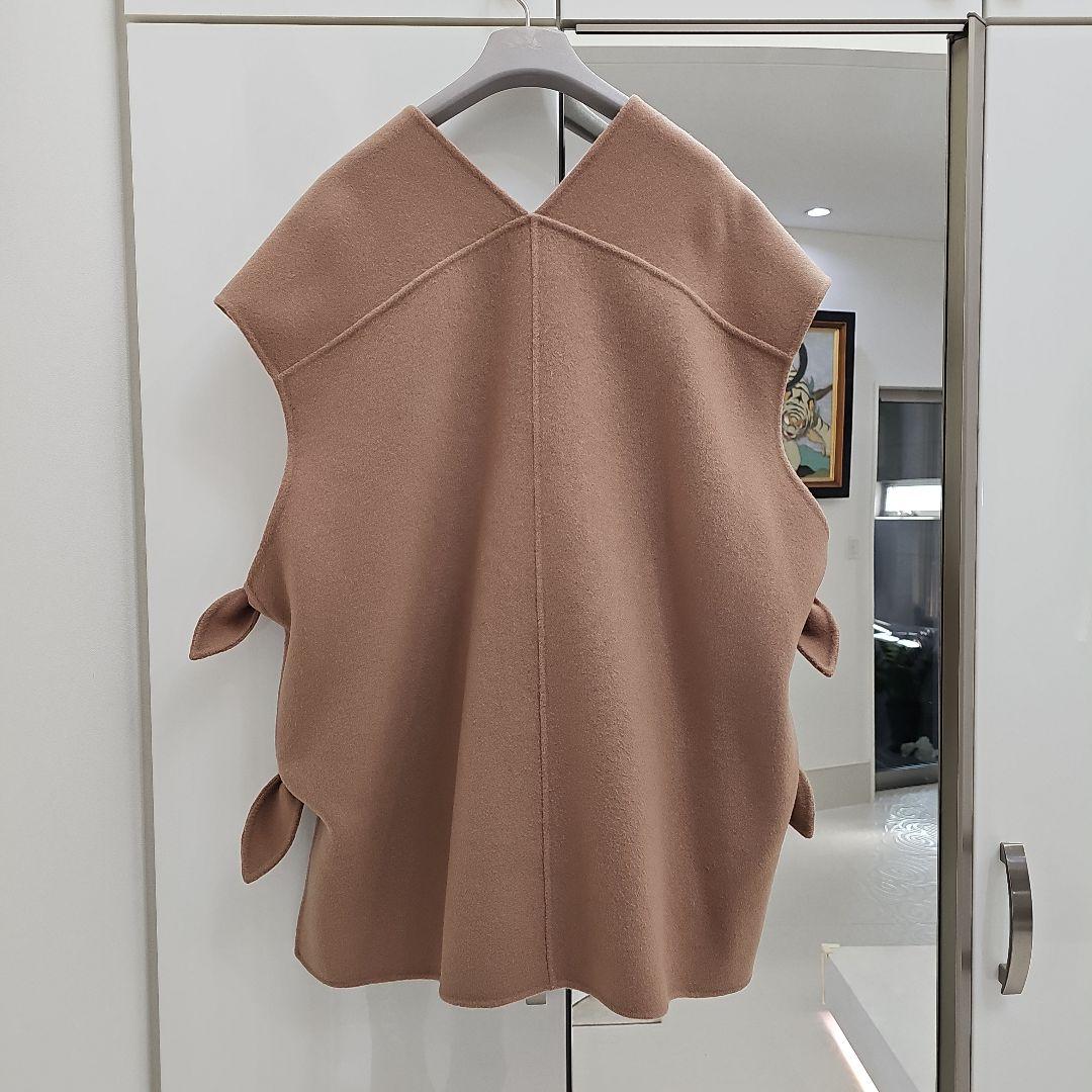 美品【Heve】ヘイブ リボンウールリバージレ ベスト 定価41,800円