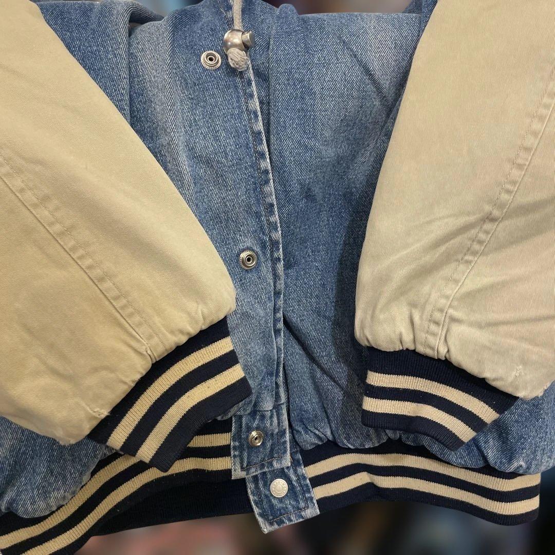 Pooh denim blouson jacket プーさん　フード付きLサイズ
