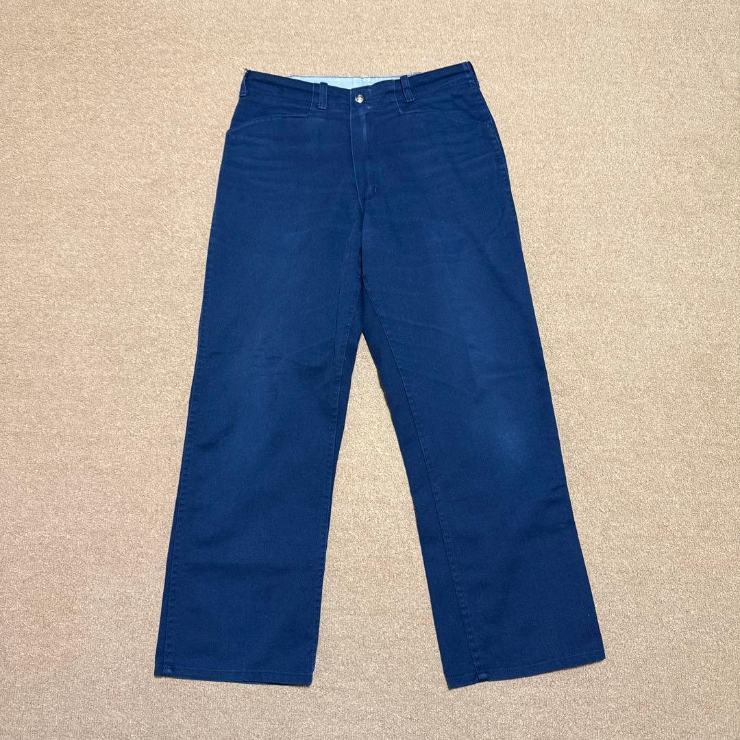 70s BEN DAVIS フリスコパンツ ネイビー 実寸33×29