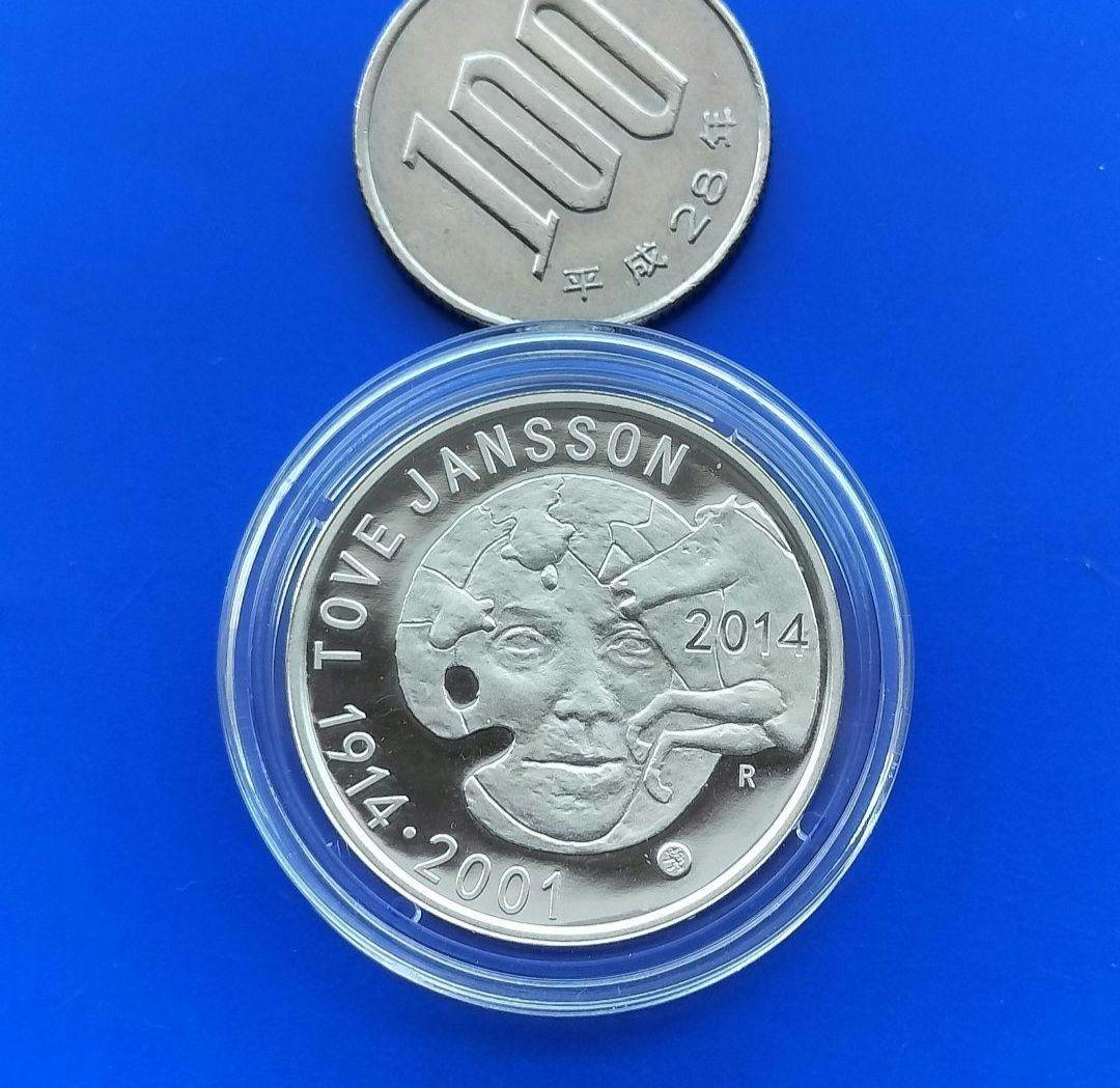 フィンランド　「ムーミン」トーベ・ヤンソン生誕100周年記念銀貨