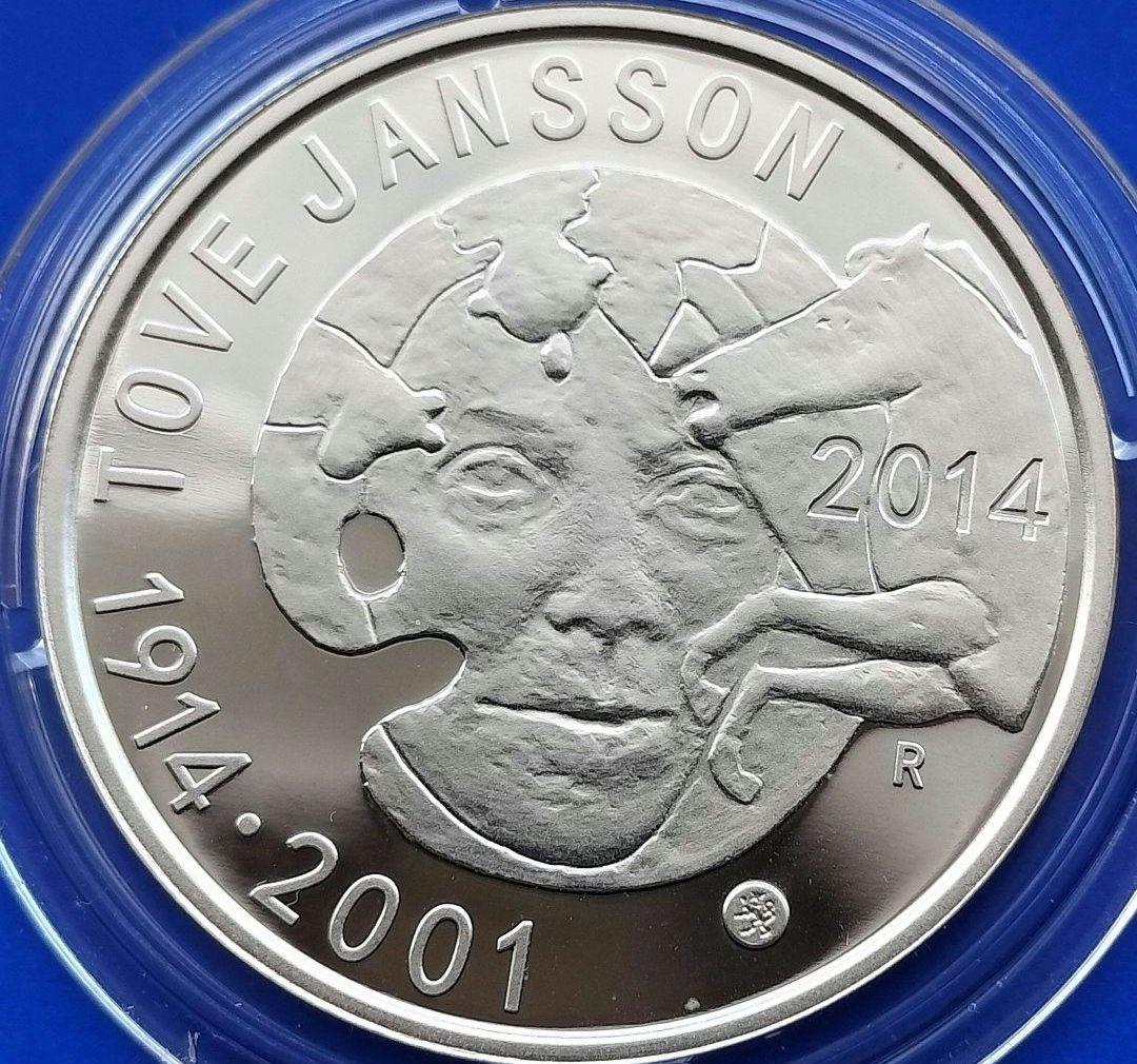 フィンランド　「ムーミン」トーベ・ヤンソン生誕100周年記念銀貨
