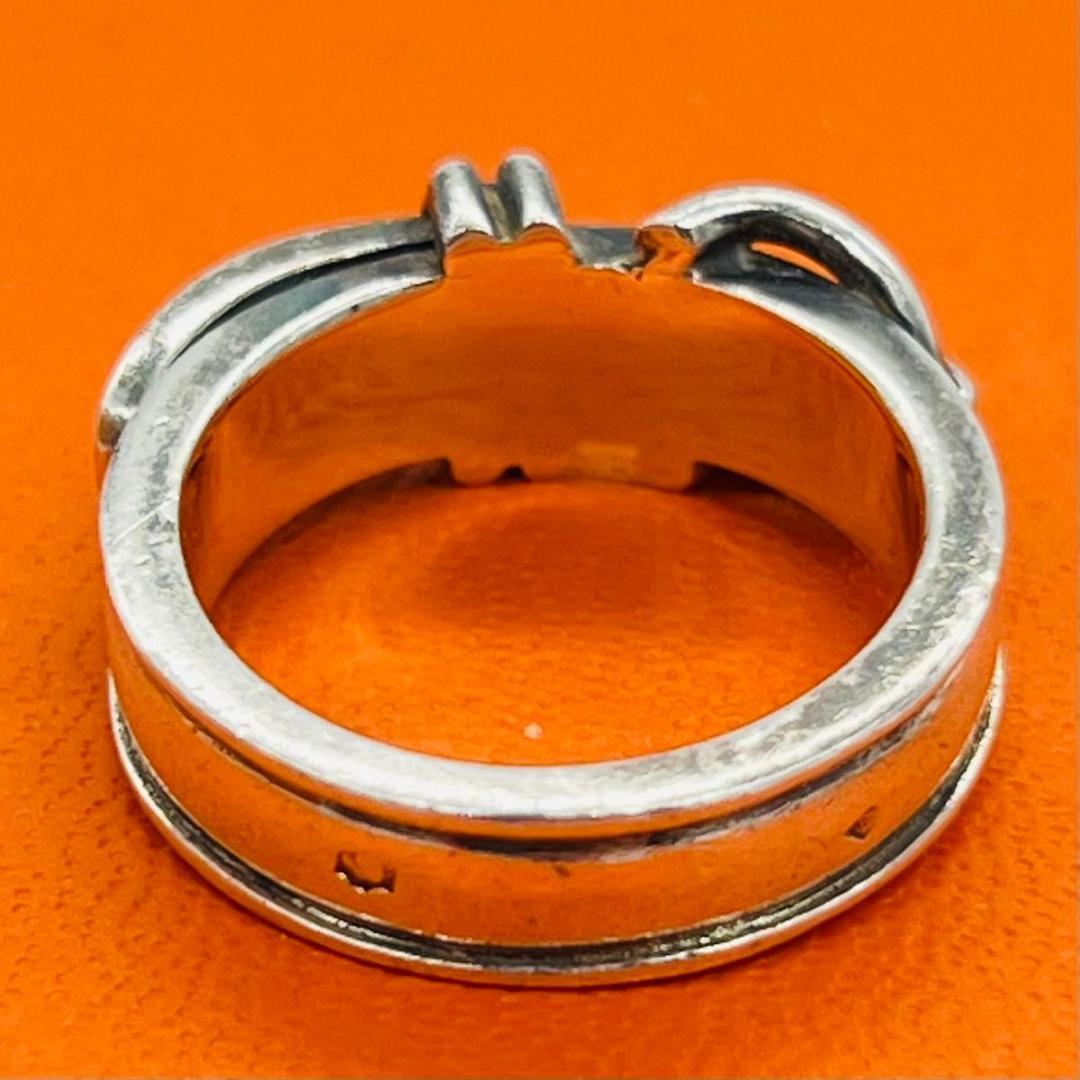 HERMES エルメス サンチュール　ベルト　モチーフ リング シルバー 925
