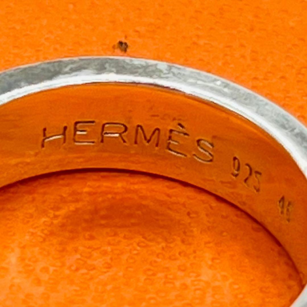 HERMES エルメス サンチュール　ベルト　モチーフ リング シルバー 925