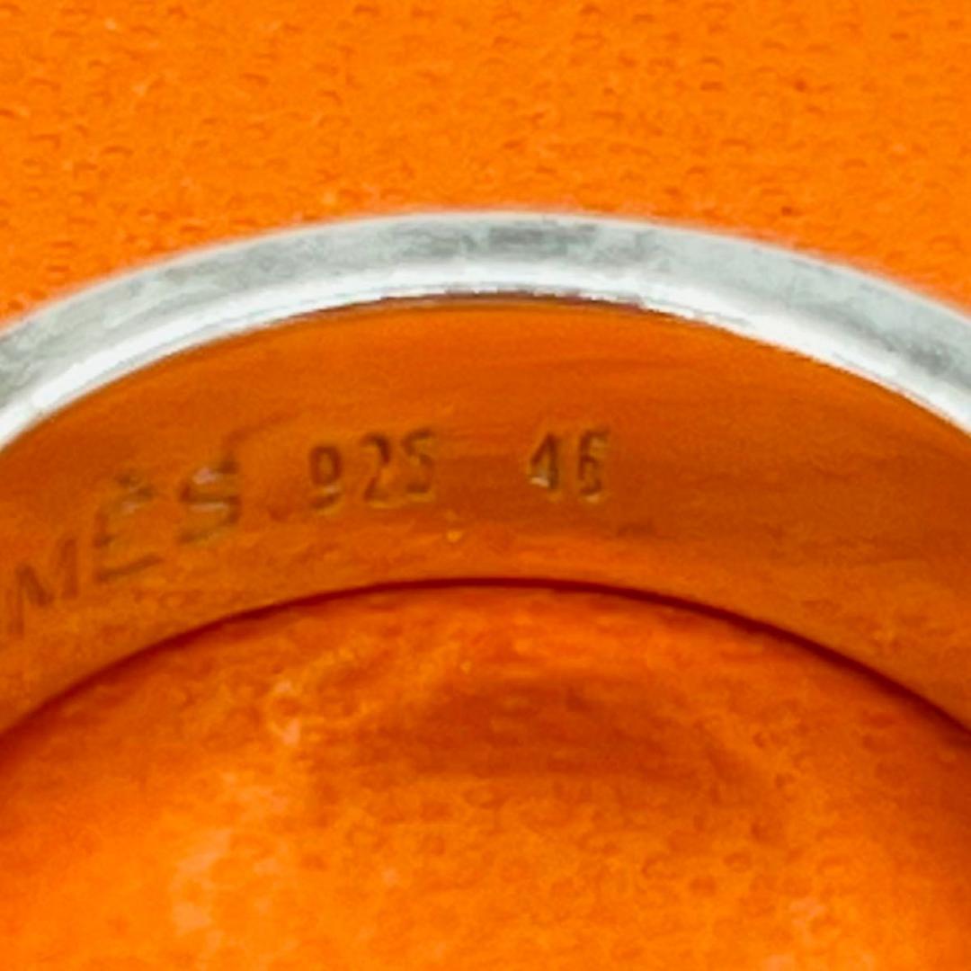 HERMES エルメス サンチュール　ベルト　モチーフ リング シルバー 925