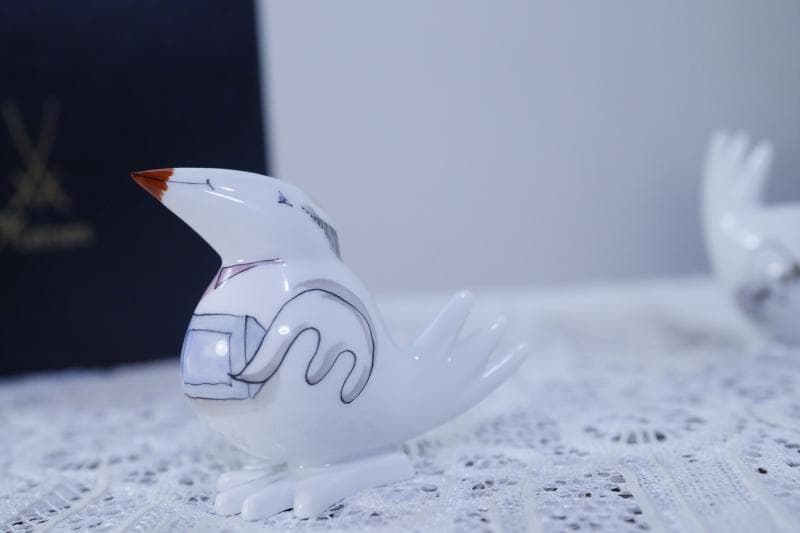 ◆Meissen マイセン コミックバード2体セット フィギュリン 置物 陶器