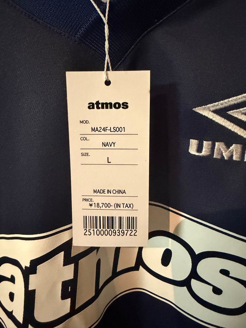 atmos MA24F-LS001 ネイビー Lサイズ サッカーウェア