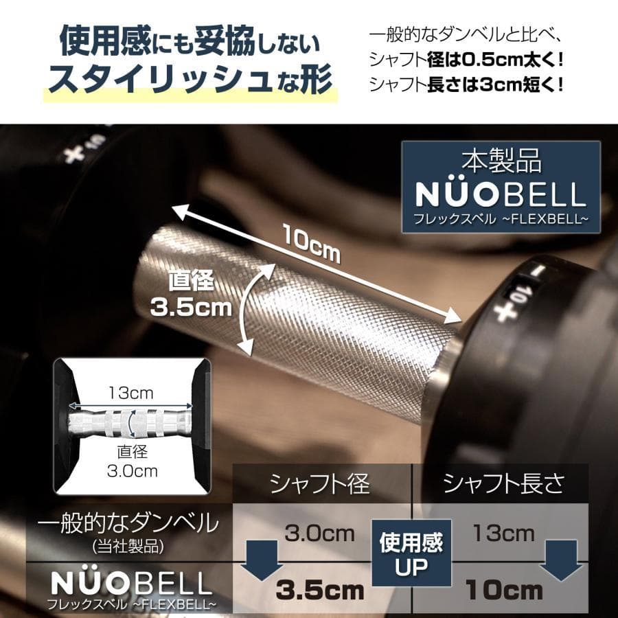 フレックスベル 32kg 単品 (NUO 正規代理店品) 可変式ダンベル 筋トレ