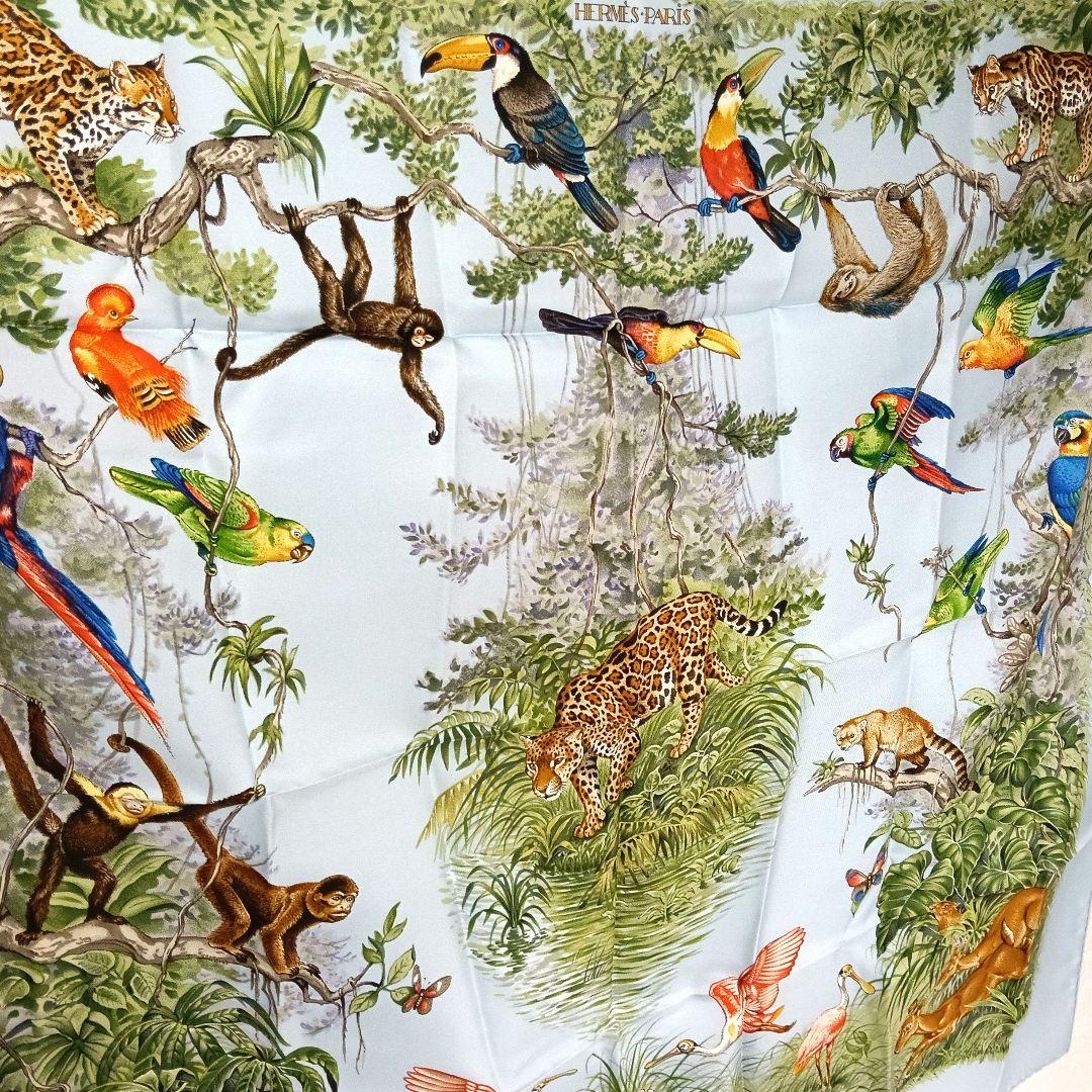 HERMES カレ90 EQUATEUR 赤道直下 シルクスカーフ 上317