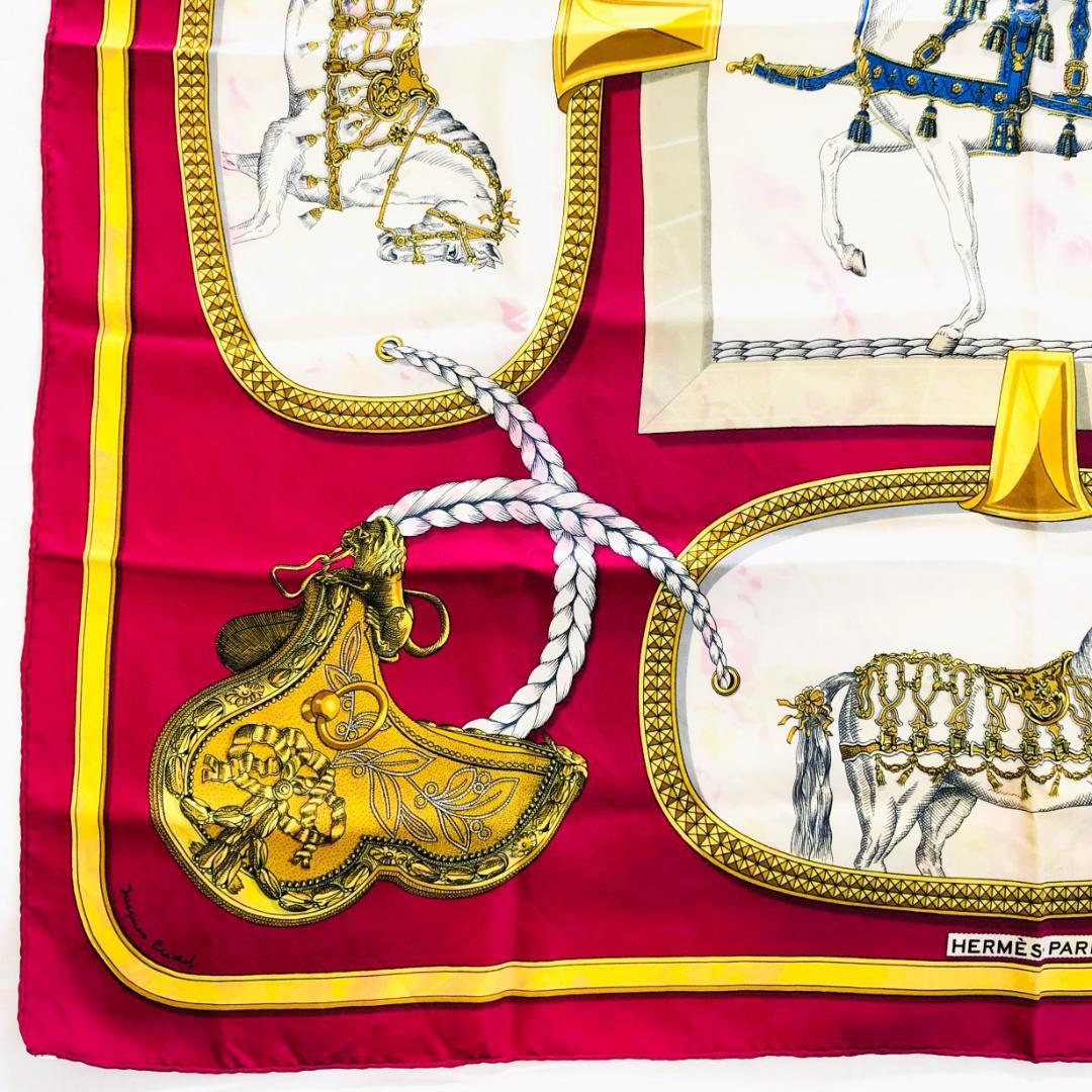 HERMES エルメス カレ90 盛装の⾺ GRAND APPARAT タグ付き