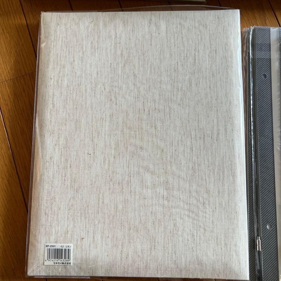 【まとめ売り】セキセイ フリーアルバム5冊＋スペア台紙4セット（黒）