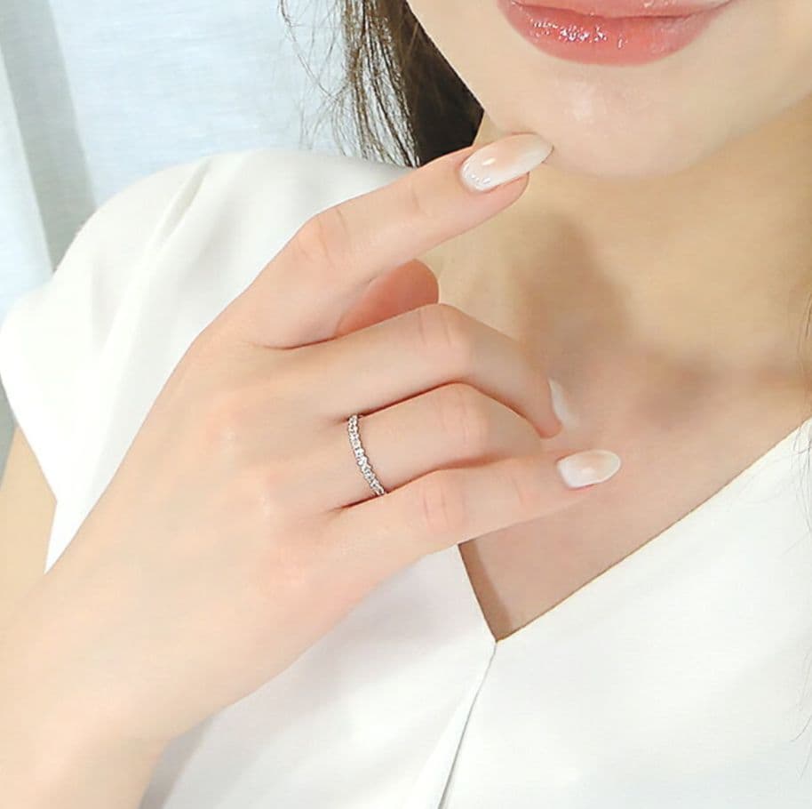 Classic CHESS　K18WG ダイヤモンド エタニティリング0.2ct