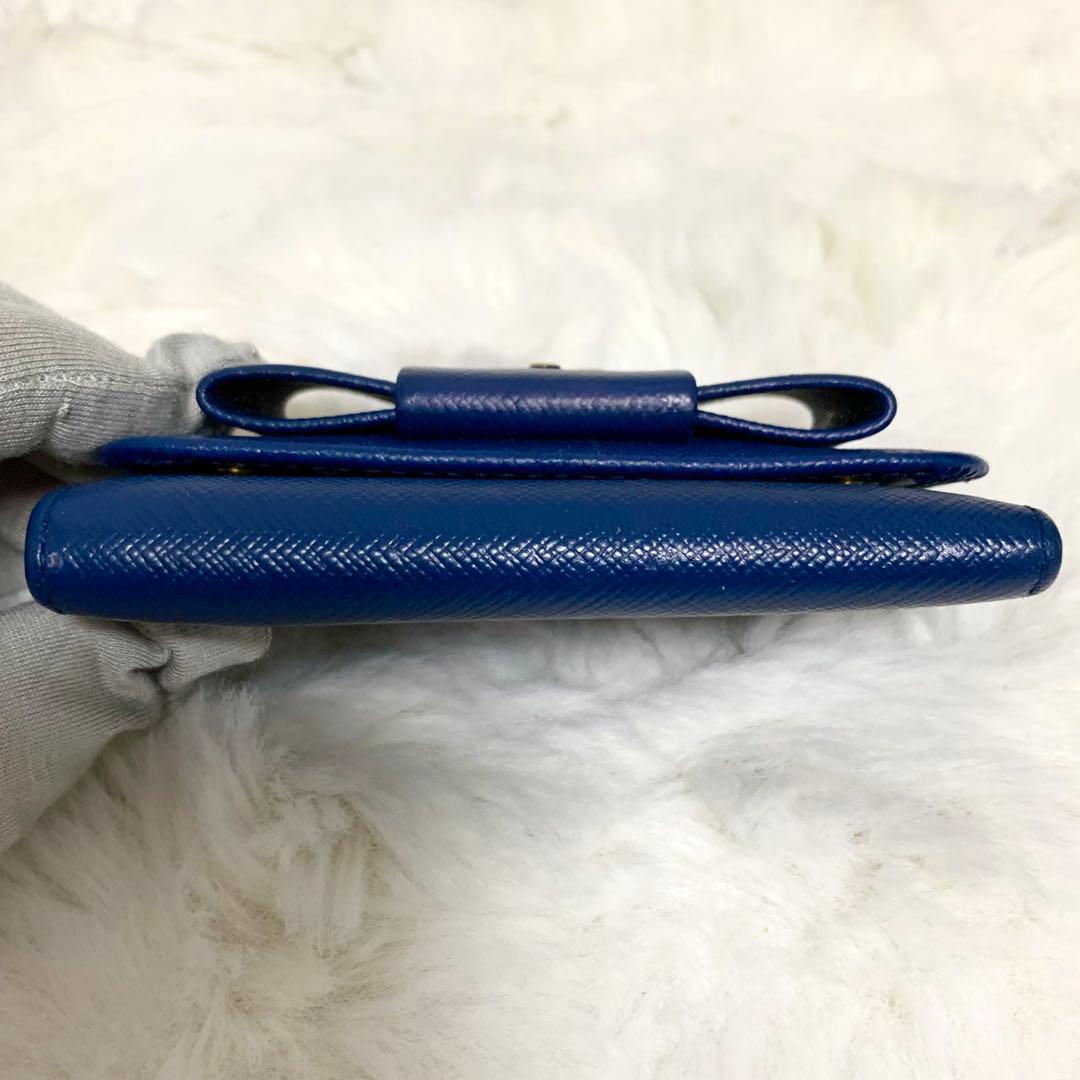 ちょこたん様PRADA プラダ　サフィアーノレザー　5連キーケース ネイビー