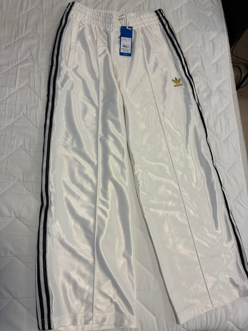 adidas JW1852 ホワイト ジャージパンツ メンズLサイズ