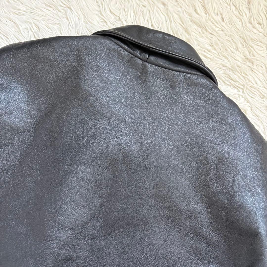 希少 XL FREEDOM レザージャケット 本革 カウレザー 牛革 黒 バイク