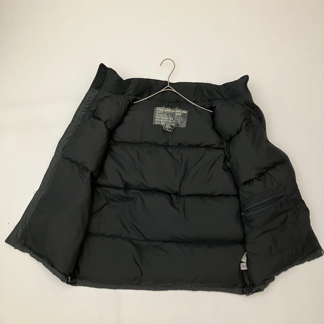 ✨洗える　 L〜XL✨ STUSSY ダウンベスト　ストライプ　光沢　バイカラー