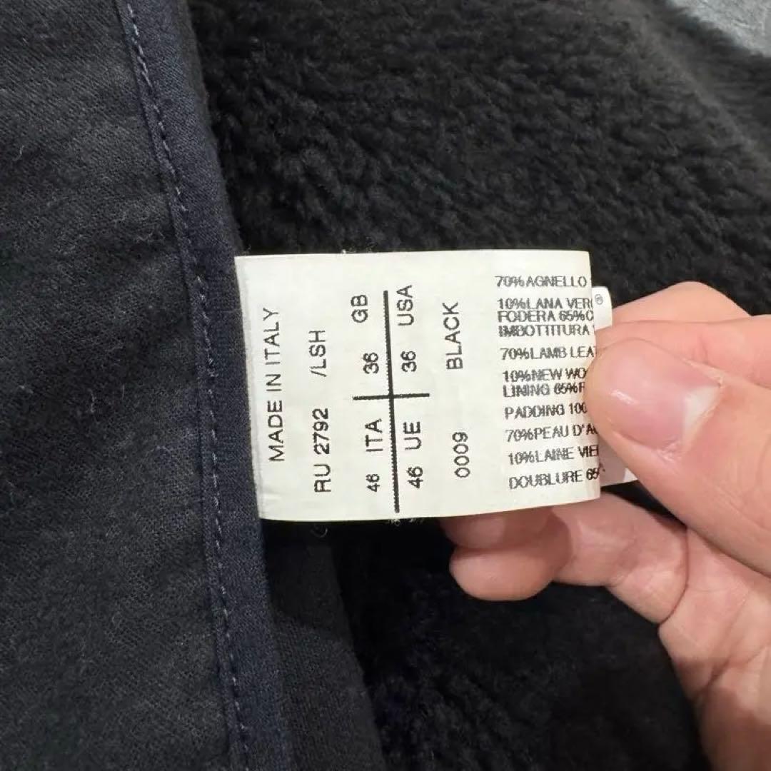AW11 Rick Owens ダッフルコート 黒 ムートン リックオウエンス