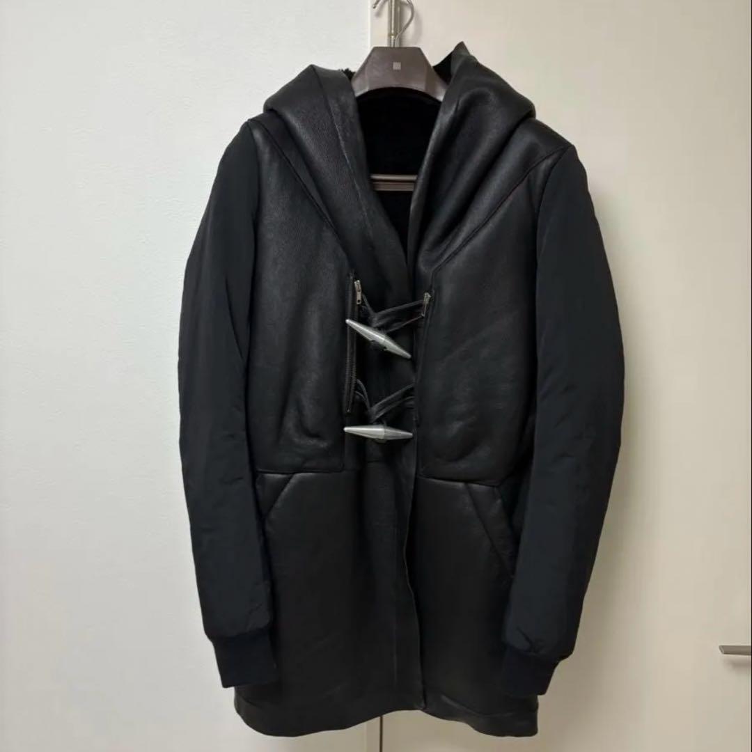 AW11 Rick Owens ダッフルコート 黒 ムートン リックオウエンス