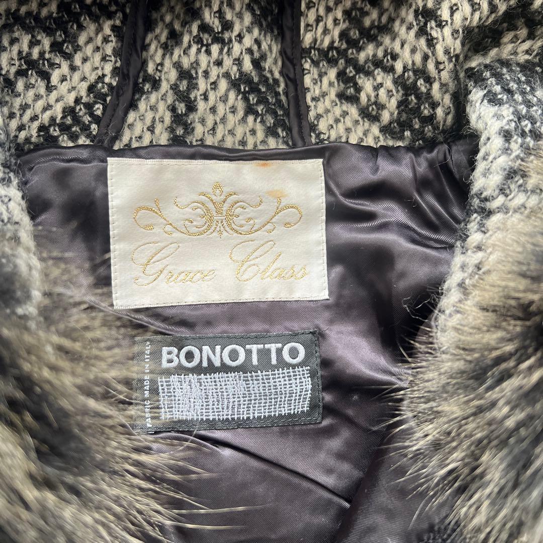 グレースコンチネンタル　ダイアグラム BONOTTO 幾何学模様 ケープコート