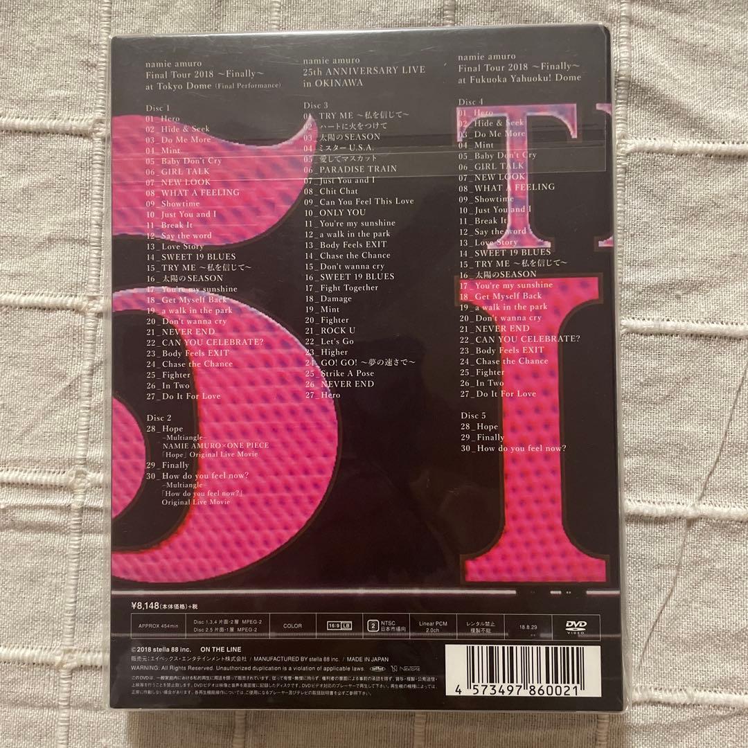 安室奈美恵Finally Final Tour 2018 初回盤DVD5枚組