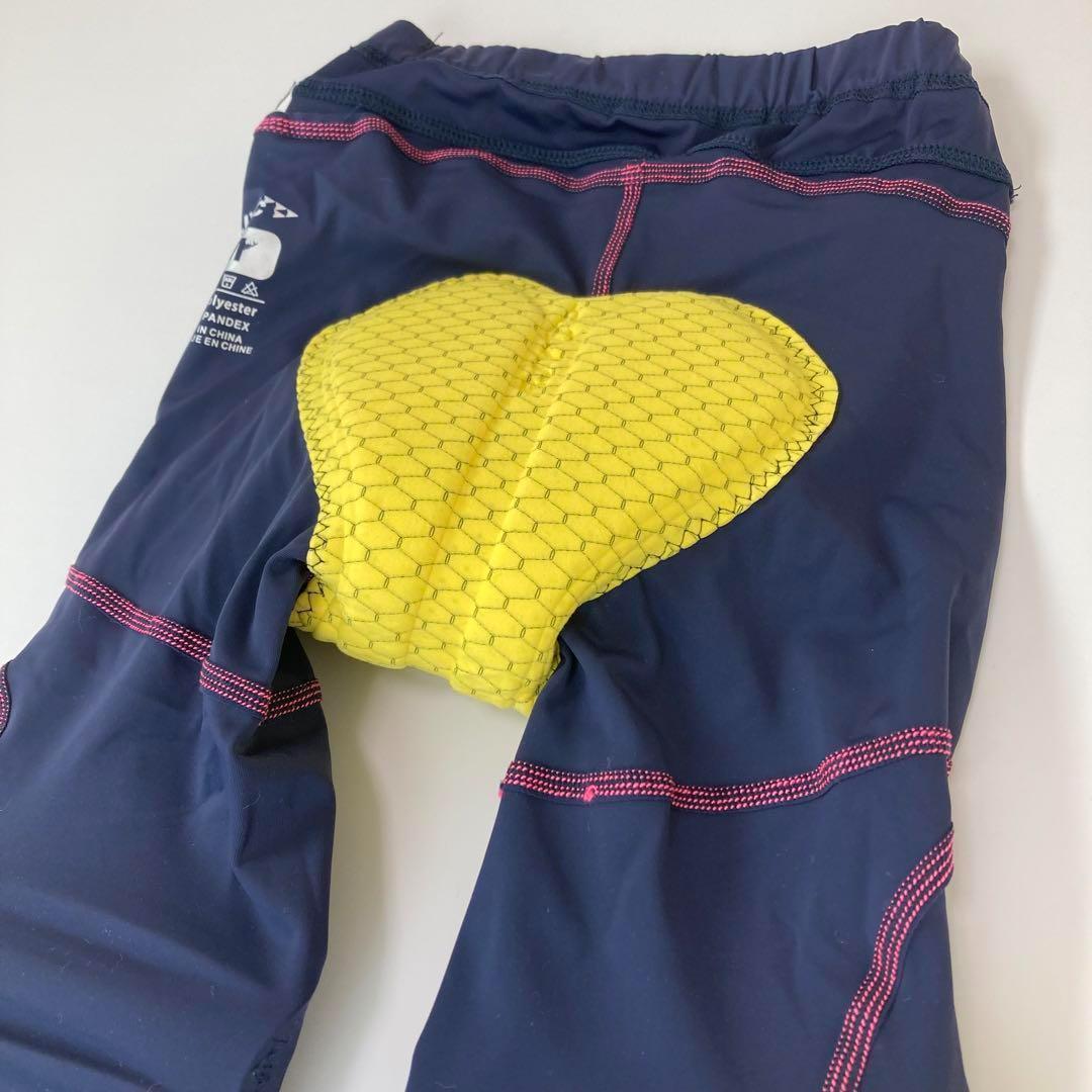 【新品】サイクルパンツ Lサイズ ネイビー×ピンク ランバイク ストライダー