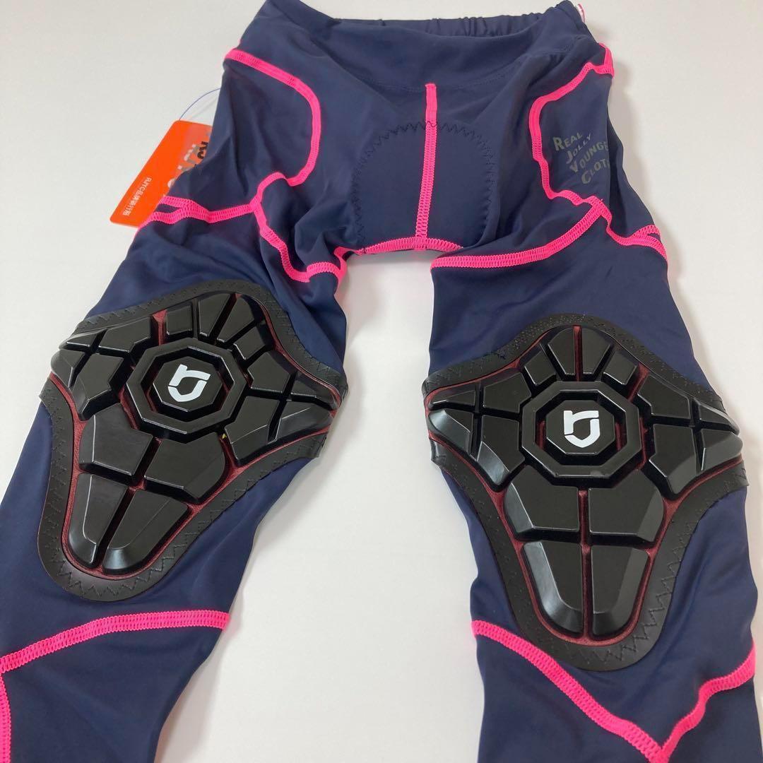 【新品】サイクルパンツ Lサイズ ネイビー×ピンク ランバイク ストライダー