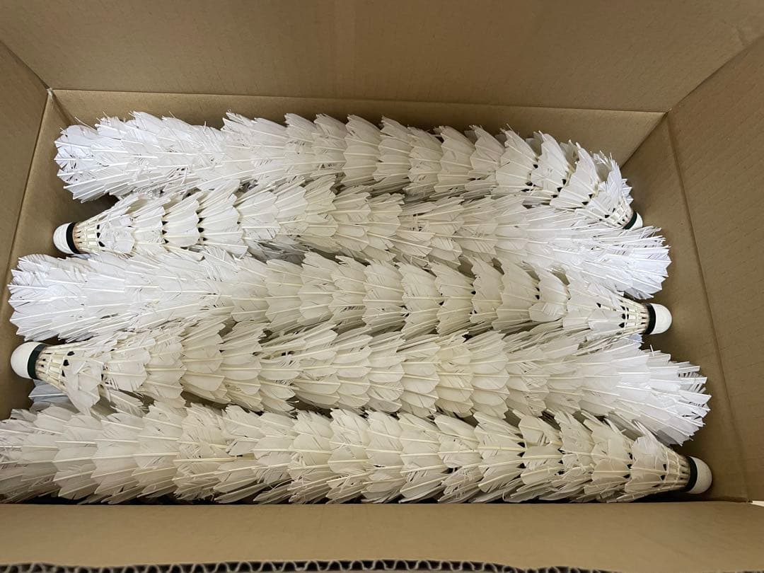 野球のノック　中古のバドミントンシャトル540個