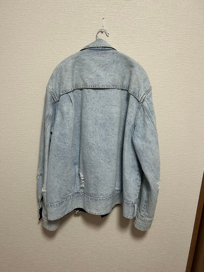ジャケット・アウター tamme. CRACKS BLEACH DENIM B.D JACKET