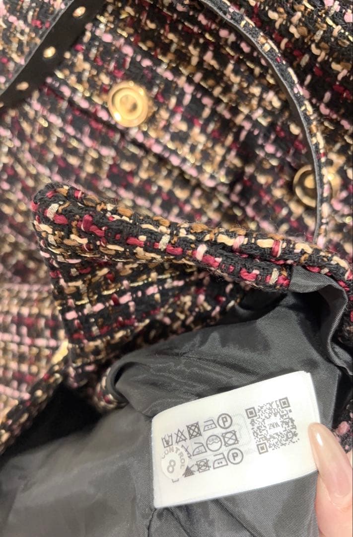 ZARA ベルト付きテクスチャーベスト　xs サイズ　ツイード　ツイードベスト