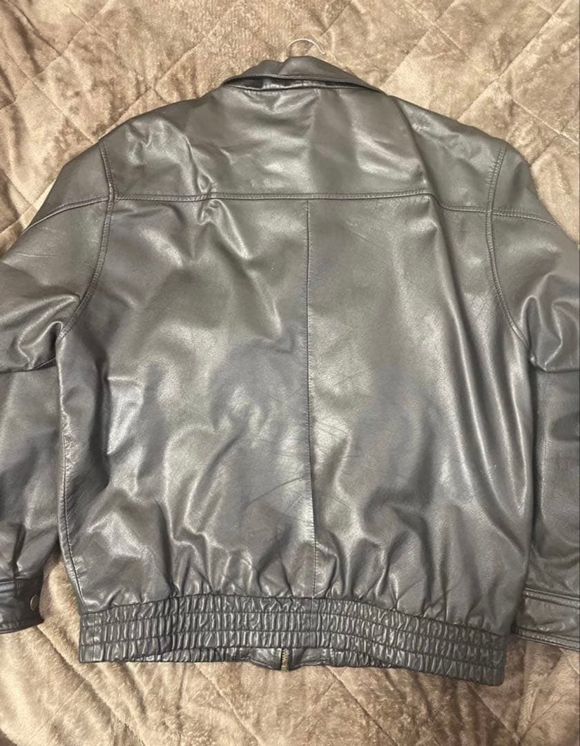 古着 90's 牛革 本革 レザー ジャケット ブルゾン シングルライダース