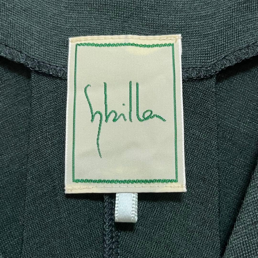 美品 Sybilla シビラ イトキン ワンピース グリーン ウール M