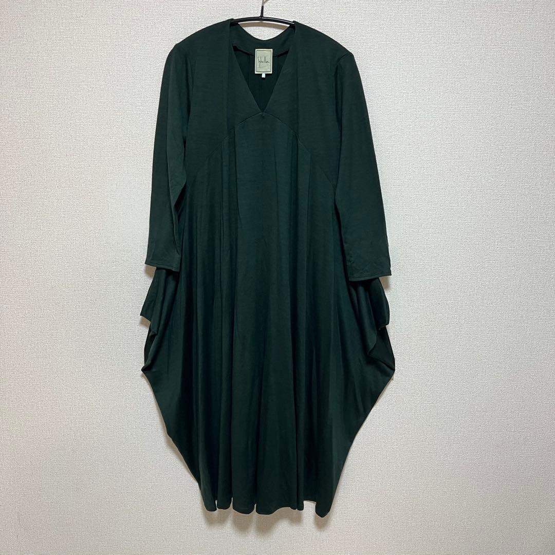 美品 Sybilla シビラ イトキン ワンピース グリーン ウール M