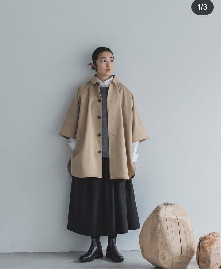 tete　　SETTO ポンチョ風コート　レディース