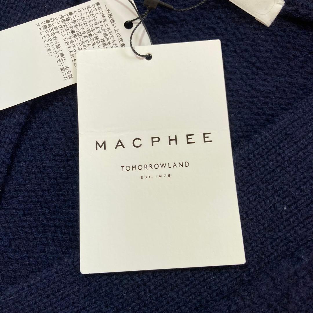 未使用　ネイビー　マカフィー Vネック ニットベスト カシミア混　ジレ