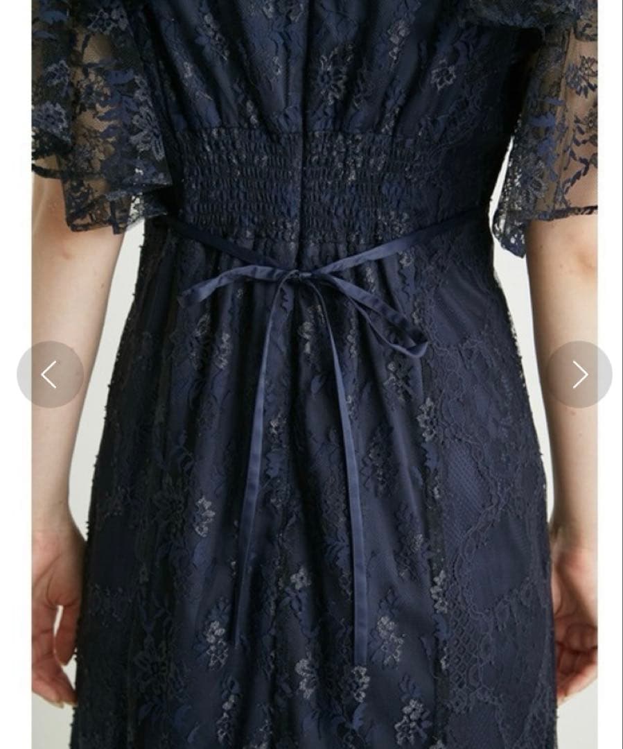 新品 LILY BROWN レースチャイナドレス ネイビー サイズ1