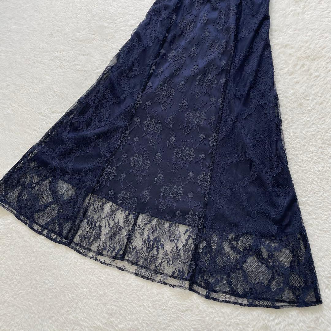 新品 LILY BROWN レースチャイナドレス ネイビー サイズ1