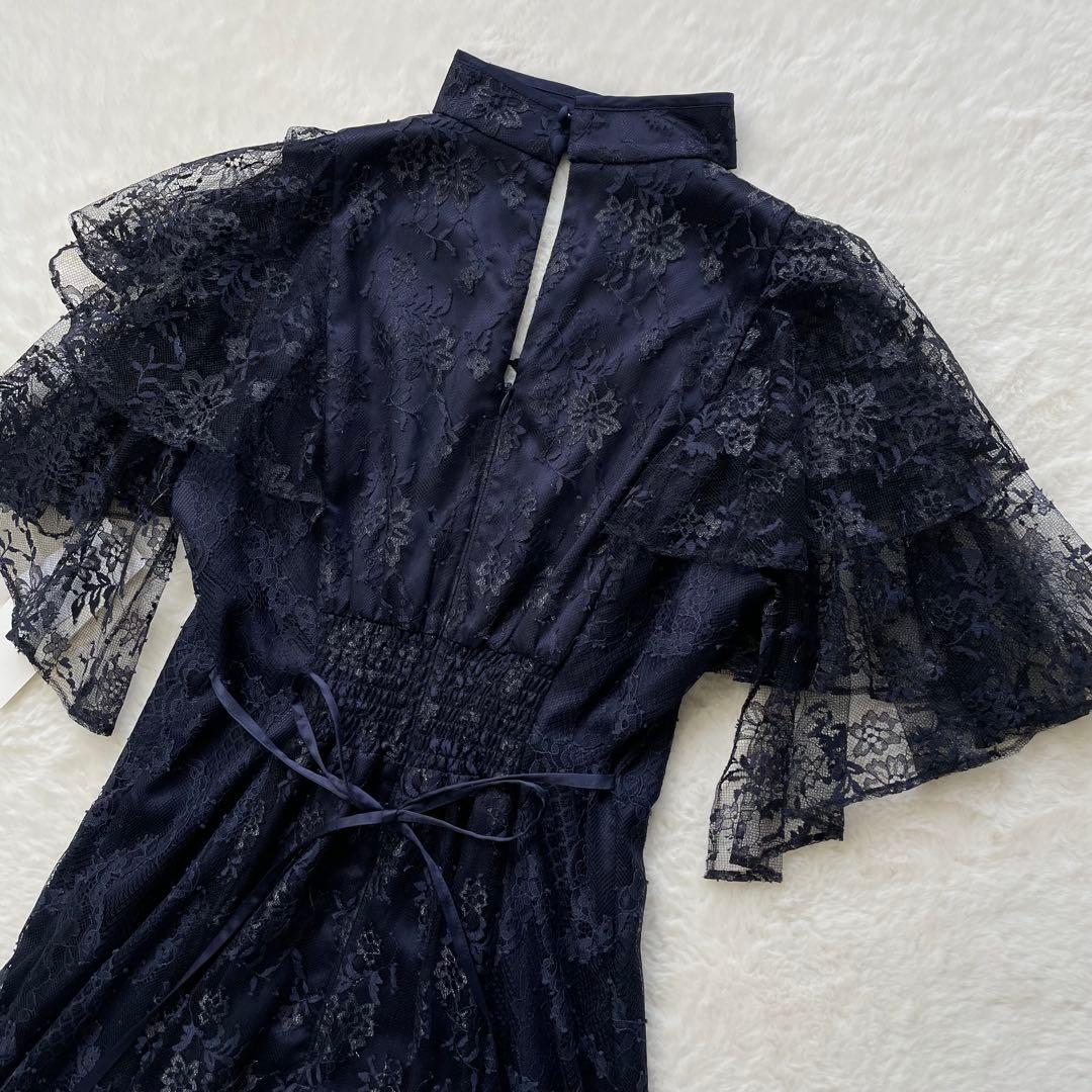 新品 LILY BROWN レースチャイナドレス ネイビー サイズ1