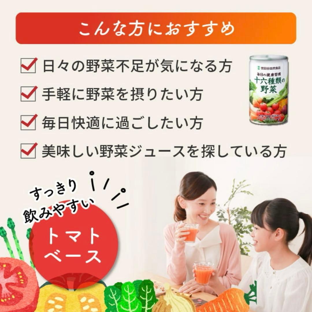 世田谷自然食品　十六種類の野菜ジュース　60本（2ケース）