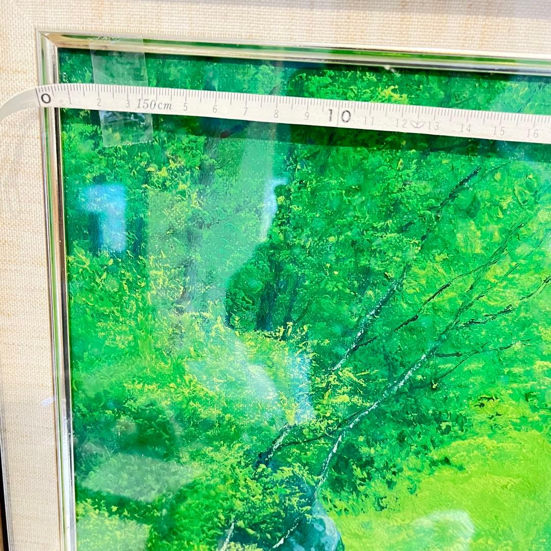 絵画　奥入瀬　(新緑の渓谷) 岡 恵一
