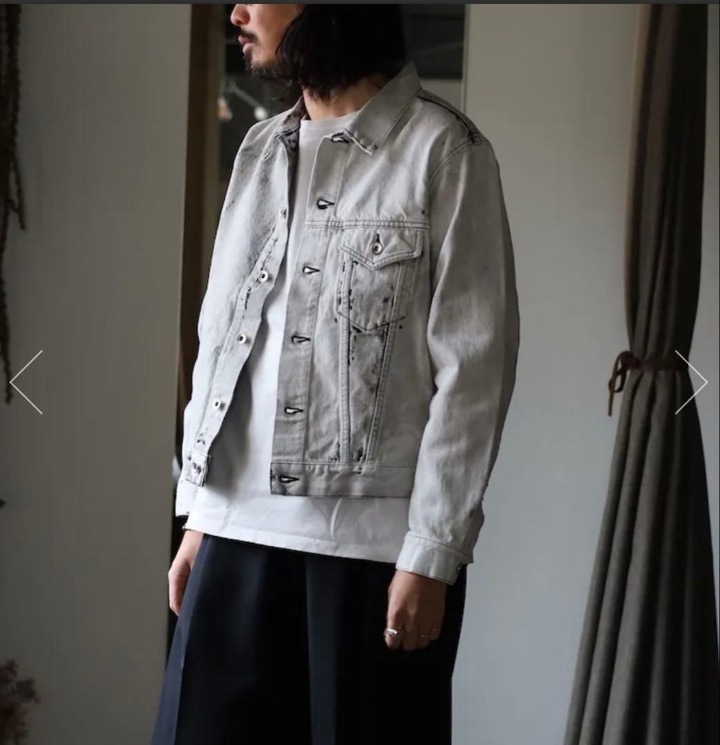ジャケット・アウター ensou. Erased Jean Jacket-Bleached