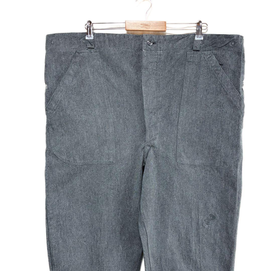美品 50s スイス軍 デニム オーバーパンツ W46 L28 ビッグサイズ