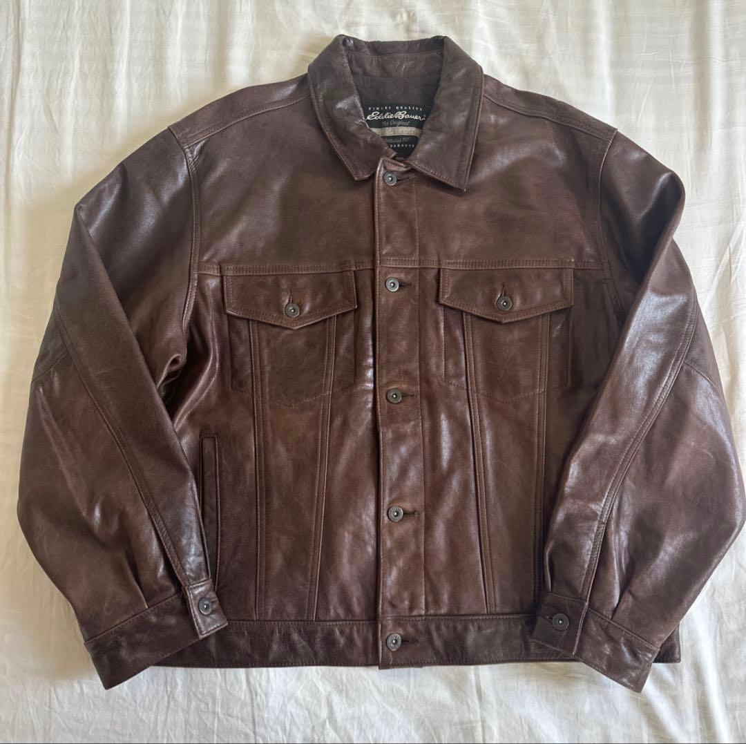 Eddie Bauer レザートラッカージャケット