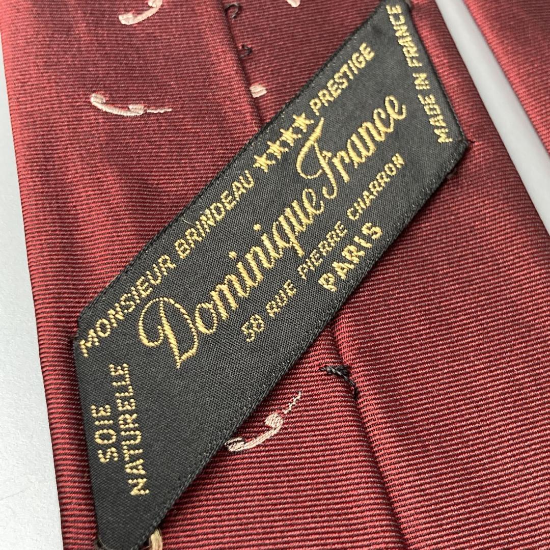 【極美品】Dominique Franceドミニックフランス 電話シルクネクタイ